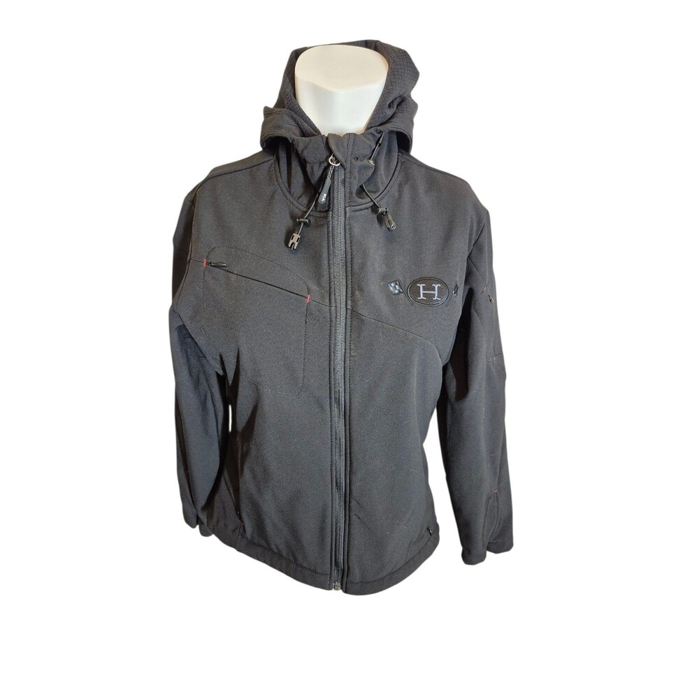 Port Authority Womens Waterproof Jacket Activewear Hooded Jacket Black Sz S